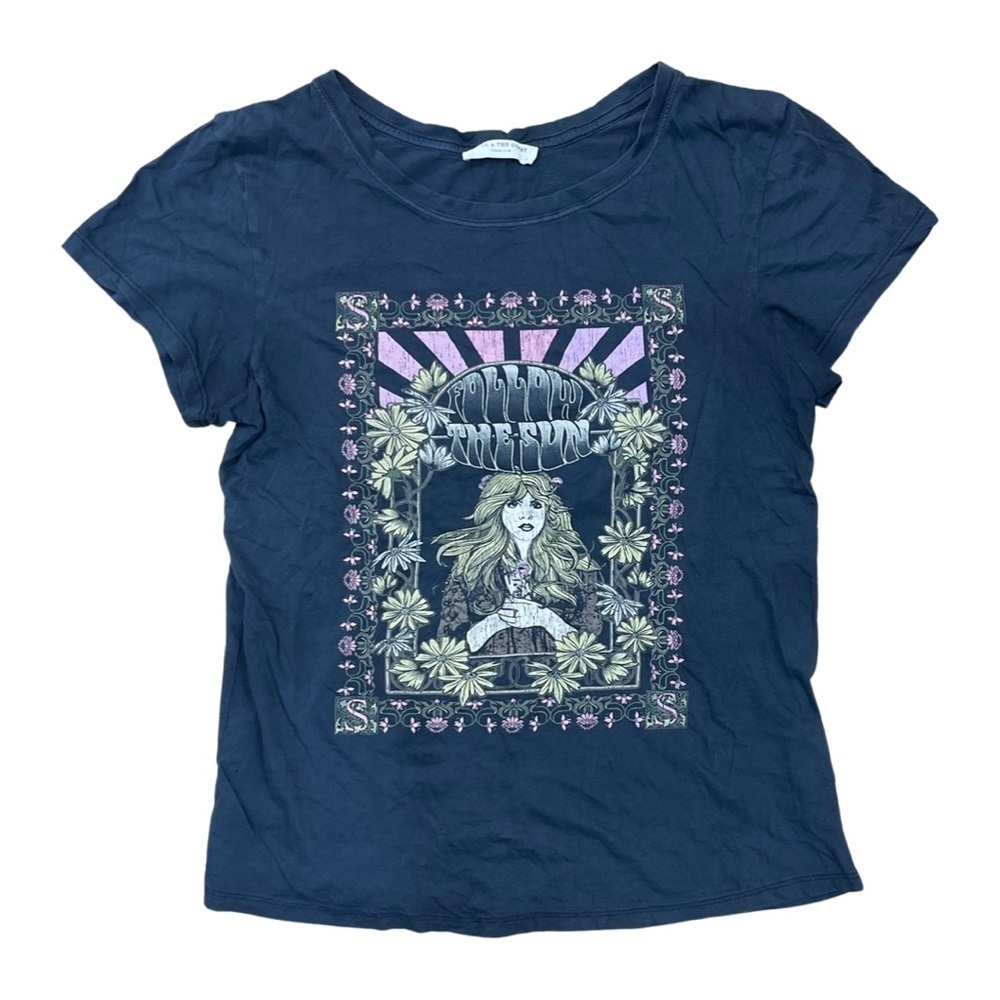 Spell โข Follow The Sun Stevie Nicks Washed Black Tee Shirt RARE S - Picture 2 of 10